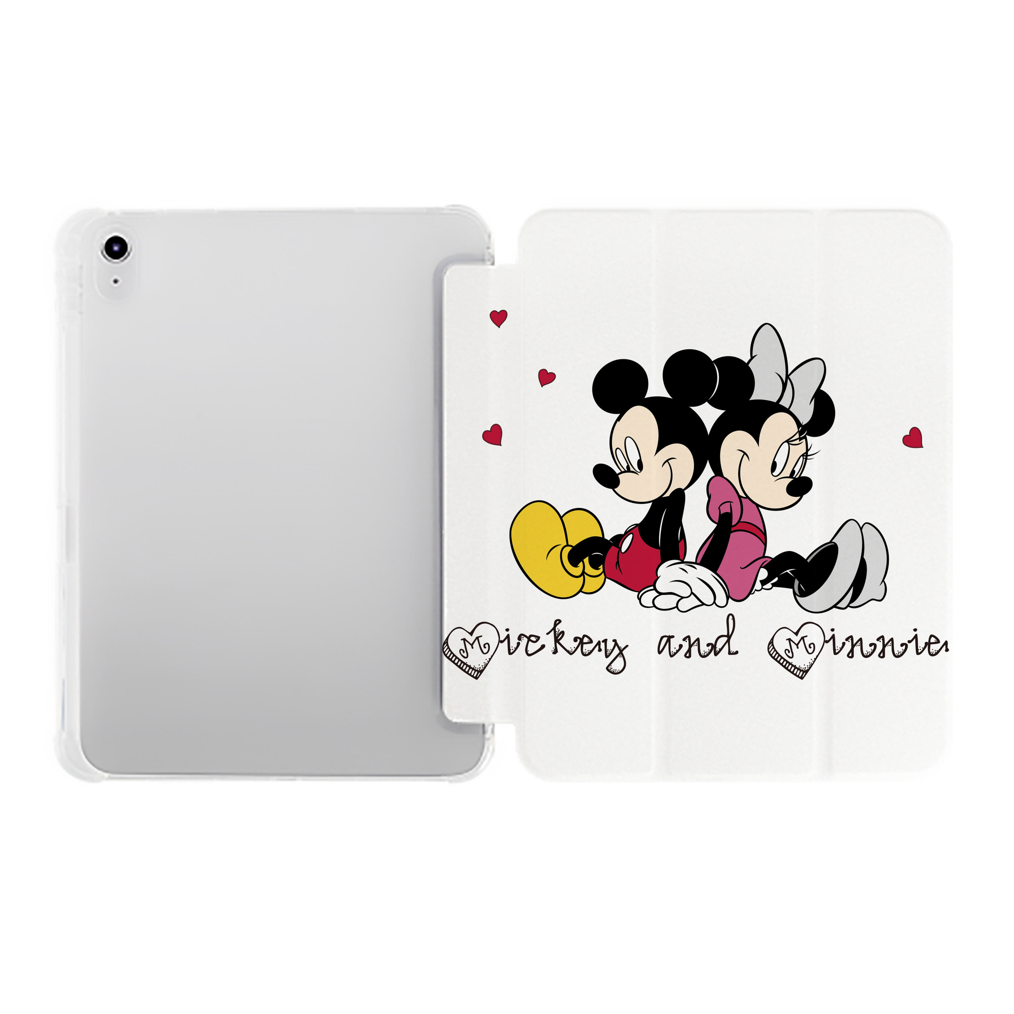 （画像用） ミッキーマウス Mickey Mouse IPad ケース ペン収納付き 三つ折りスタンド PUレザー×シリコン 対応機種9.5/10.5/10.9インチ